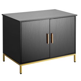 VEVOR Cat Litter Box Enclosure Furniture, 27.6 in Hidden Litter Box Cabinet with Metal Legs & Handle, Modern Style Cat Washroom House End Table