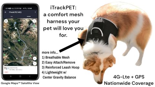 GSM GPS Dog Trackers Waterproof Realtime Pet Tracking Device with App Size:S