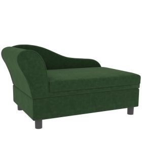 Pet Sofa Bed Couch with Storage, Pet Sofa for Cats and Small Dogs, Green (Option: Green-750x490x165 mm)