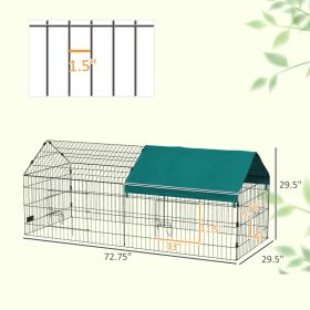 Small Animal Playpen With Roof For Rabbits, Chicken, Chinchillas (Option: Green Black)