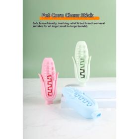 Pet Corn Chew Stick For Dogs, Food-Grade Silicone Teething Toy, Durable Bite-Resistant Dog Chew Toy For Small To Large Breeds (Option: Blue)