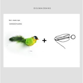 Cute Bird Design Cat Teaser Toy, SimulationParrot Cat Teaser Toy, Interactive Cat Teaser Toy,Pet Supplies Catbirdtoy Catnip (Option: Green)