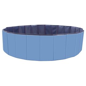 1Pc 160 X 160 X 30cm-63.0 X 63.0 X 11.8inch Foldable Pet Swimming Pool PVC  Dog Swim Pool Bathing Tub Playmat Pools (Option: 1Pc Blue)