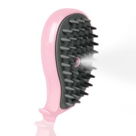 Cat Steam Brush For Shedding - Steamy Cat Brush For Indoor Cats, Cat Hair Steam Brush For Massage, Spritz Defur Comb For Cats, Pet Steamer For Do (Option: Pink)