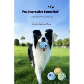 Pet Interactive Sound Ball,The Mellow Dog Cat Pet Voice Ball,Interactive Pet Squeaky Toys (Option: Green)