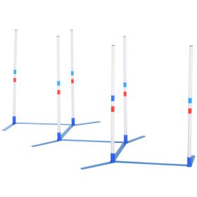 Dog Agility Equipment Dog Weave Pole Set Agility Starter Kit Pet Outdoor Exercise Training Set (Option: White-145x145x950 mm)